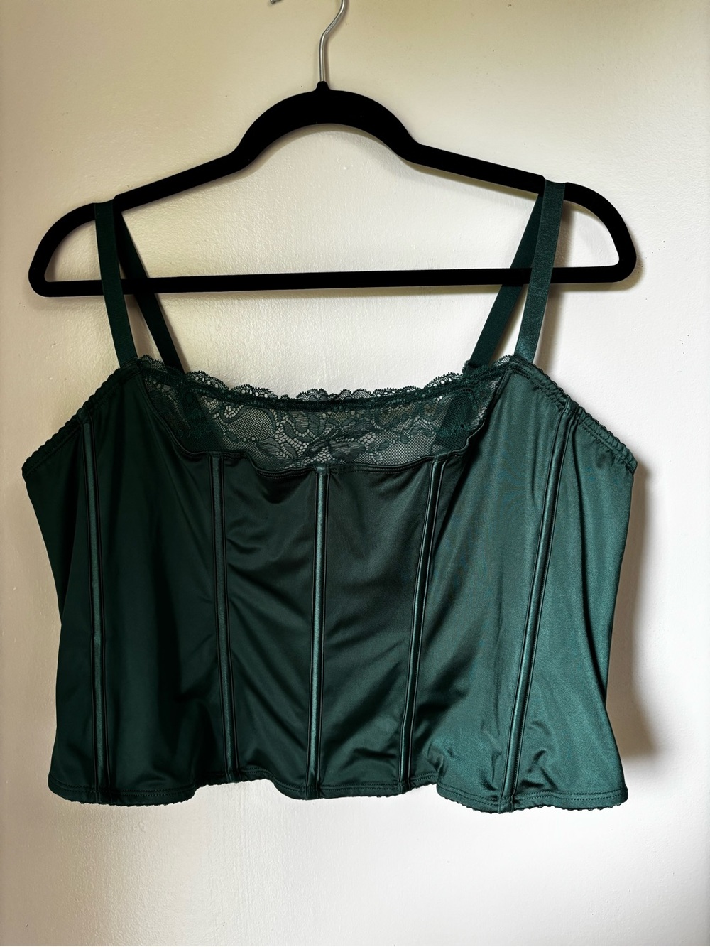 torrid Emerald Green Lace-Trim Corset top